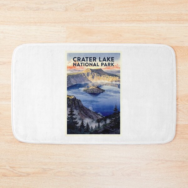 Item preview, Crater Lake National Park Oregon Vintage Watercolor Travel designed and sold by Teelogic.