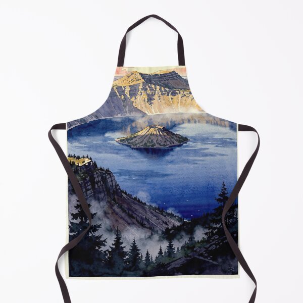 Item preview, Crater Lake National Park Oregon Vintage Watercolor Travel designed and sold by Teelogic.