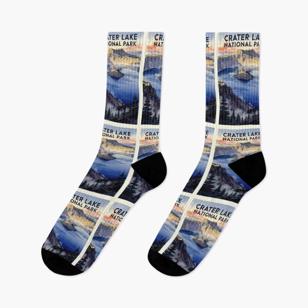 Item preview, Crater Lake National Park Oregon Vintage Watercolor Travel designed and sold by Teelogic.