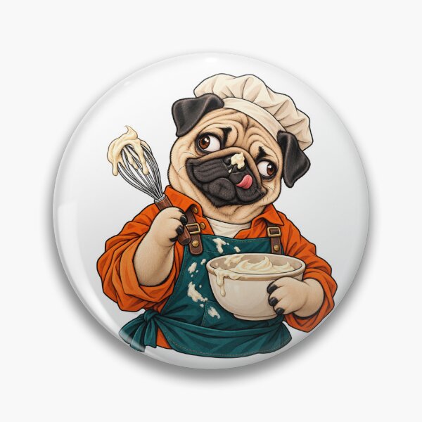 Item preview, Sweet Pug Pastry Chef designed and sold by ArtikaCreative.