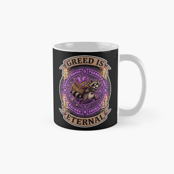 Item preview, Greed Is Eternal Raccoon Heist Badge designed and sold by Flying Doggo.