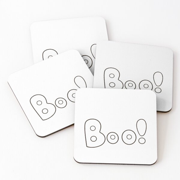 Item preview, Hand Drawn Boo Ghost Outline Typography designed and sold by Porpor Artwork.