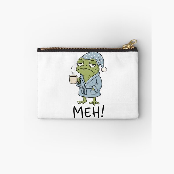 Item preview, Meh Grumpy Frog Coffee Lover Cartoon designed and sold by ShirtWreck.