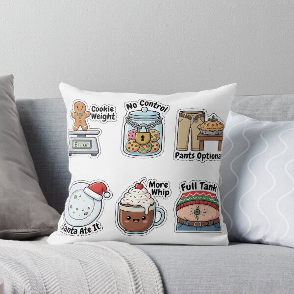 Item preview, Holiday Cookie Overload Funny Sticker Pack - Festive Eating Puns Edition designed and sold by SimpleP.