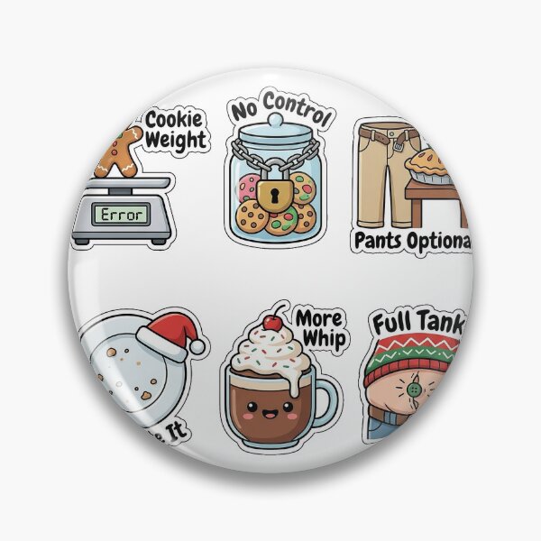 Item preview, Holiday Cookie Overload Funny Sticker Pack - Festive Eating Puns Edition designed and sold by SimpleP.