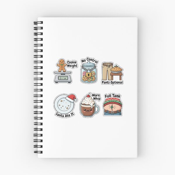 Item preview, Holiday Cookie Overload Funny Sticker Pack - Festive Eating Puns Edition designed and sold by SimpleP.