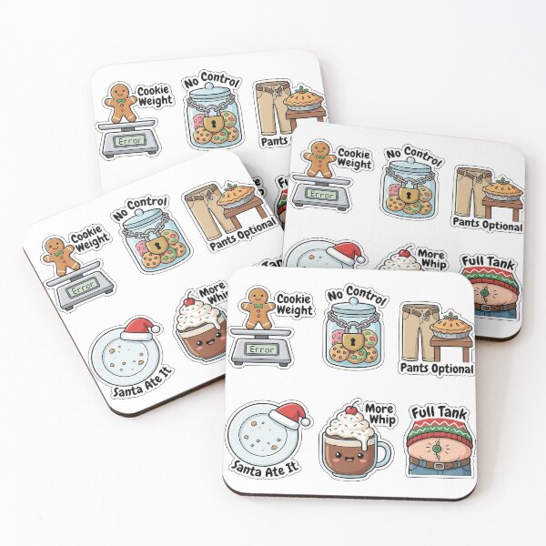 Item preview, Holiday Cookie Overload Funny Sticker Pack - Festive Eating Puns Edition designed and sold by SimpleP.