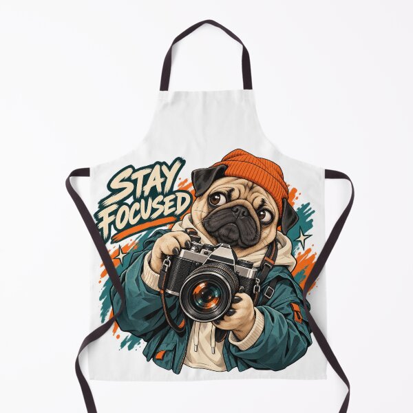 Item preview, Stay Focused Pug Photographer designed and sold by ArtikaCreative.
