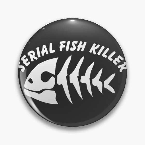 Item preview, Dark Humor Serial Fish Killer Illustration for Fishing Enthusiasts and Humor Lovers designed and sold by jeanmokovich.