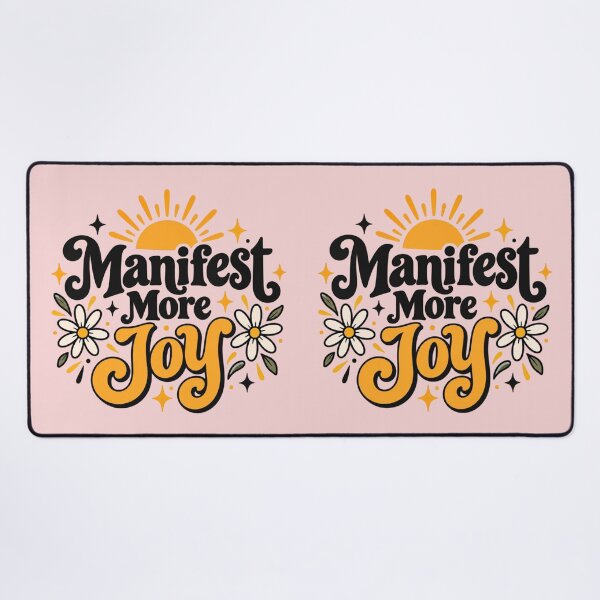 Item preview, Manifest More Joy – Positive Affirmation Retro Typography designed and sold by Sanika arts .