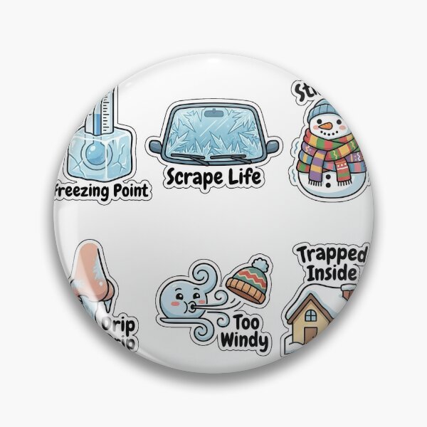 Item preview, Sarcastic Cold Weather Winter Sticker Pack - Freezing Weather Puns designed and sold by SimpleP.