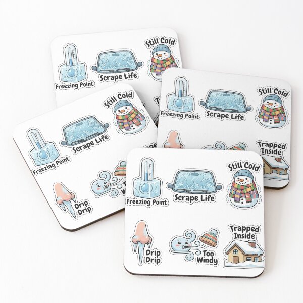 Item preview, Sarcastic Cold Weather Winter Sticker Pack - Freezing Weather Puns designed and sold by SimpleP.