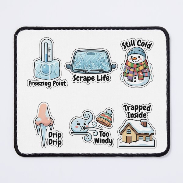 Item preview, Sarcastic Cold Weather Winter Sticker Pack - Freezing Weather Puns designed and sold by SimpleP.