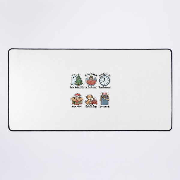 Item preview, Holiday Party Introvert Survival Sticker Pack - Social Battery Puns designed and sold by SimpleP.