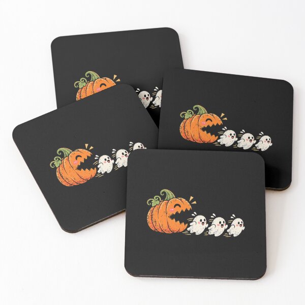 Item preview, Cute Halloween Pumpkin Chasing Kawaii Ghosts designed and sold by AmiGraph.