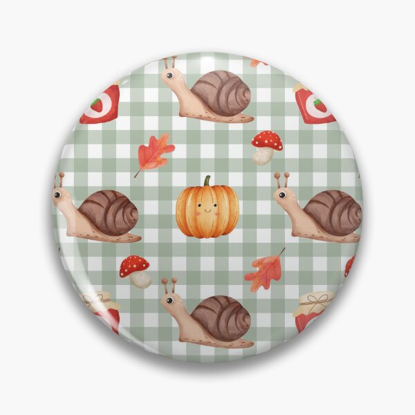 Item preview, Cute Autumn Snail Pattern with Mushrooms, Leaves, Jam and Pumpkins designed and sold by MadamPaperHazel.