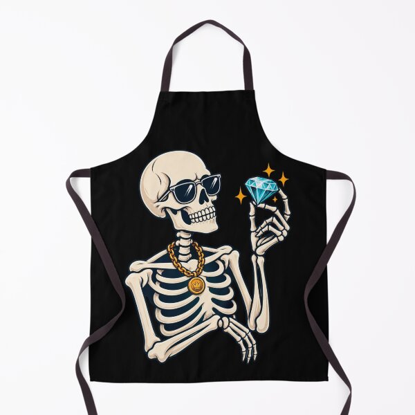 Item preview, skeleton martini cocktail lover illustrated retro design designed and sold by DariaOltes.