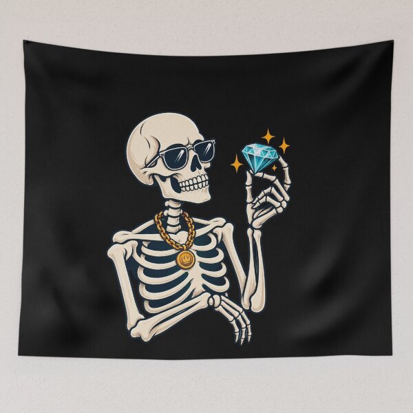 Item preview, skeleton martini cocktail lover illustrated retro design designed and sold by DariaOltes.