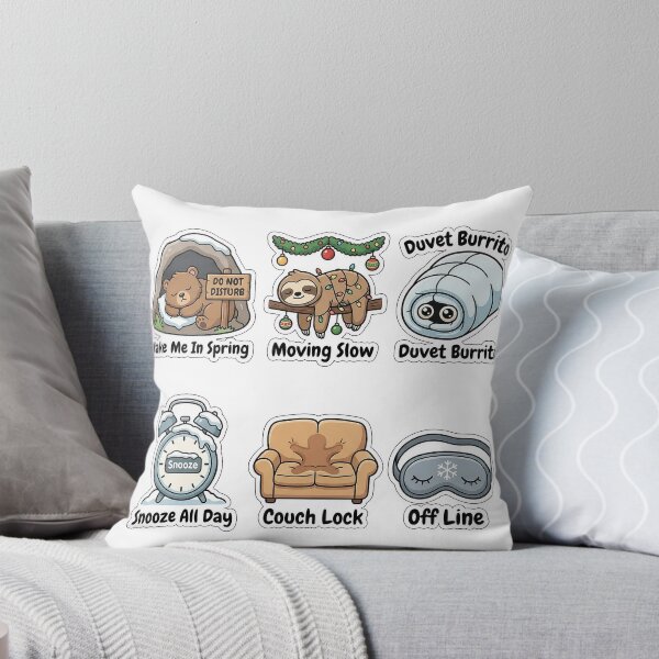Item preview, Lazy Winter Hibernation Club Sticker Pack - Cozy Sleep Puns Bundle designed and sold by SimpleP.
