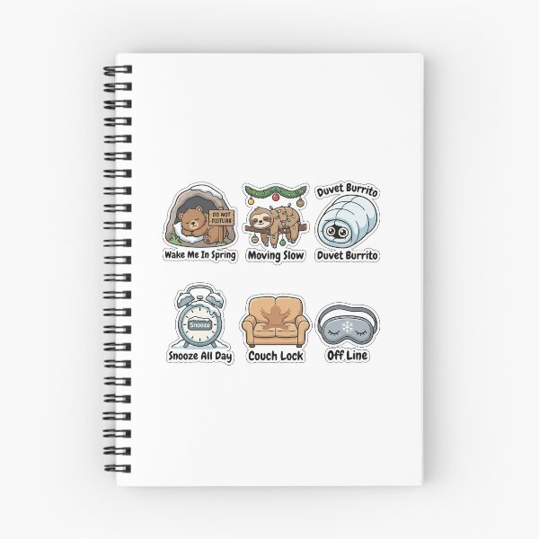 Item preview, Lazy Winter Hibernation Club Sticker Pack - Cozy Sleep Puns Bundle designed and sold by SimpleP.