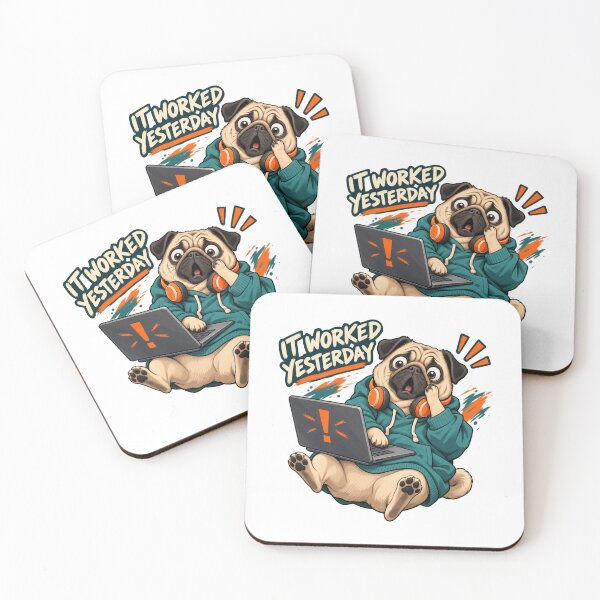 Item preview, I Worked Yesterday Funny Pug designed and sold by ArtikaCreative.