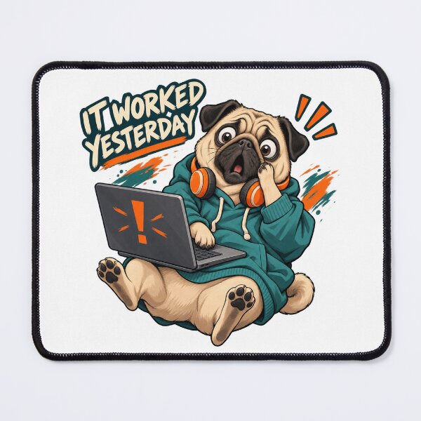 Item preview, I Worked Yesterday Funny Pug designed and sold by ArtikaCreative.