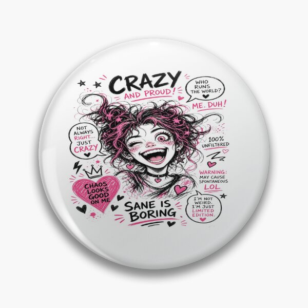 Item preview, Crazy and Proud - Chaos Looks Good On Me Alt Aesthetic T-Shirt designed and sold by Sushikidsntoddlers.