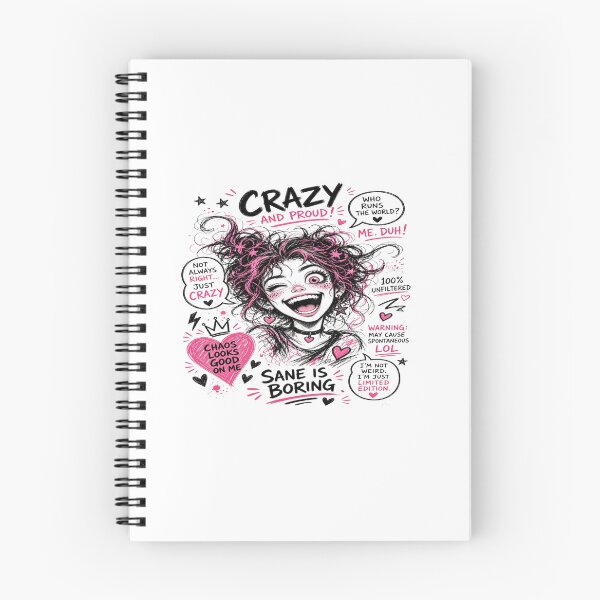 Item preview, Crazy and Proud - Chaos Looks Good On Me Alt Aesthetic T-Shirt designed and sold by Sushikidsntoddlers.