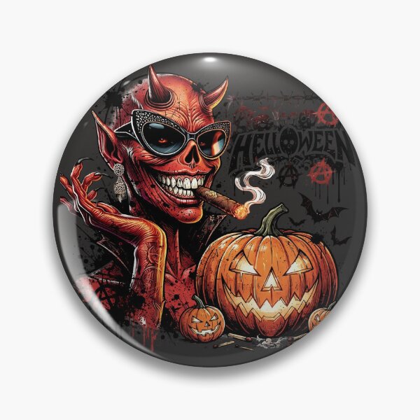 Item preview, Halloween She Devil Cigar Pumpkin Glasses designed and sold by Voodoo Store Paranormal Collections.