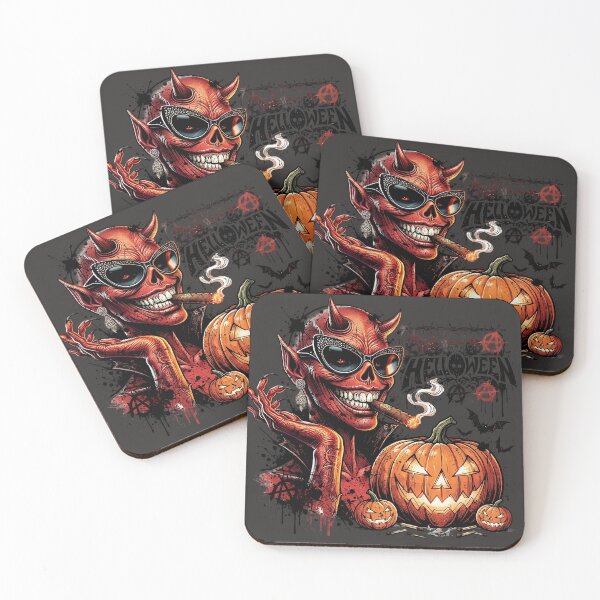 Item preview, Halloween She Devil Cigar Pumpkin Glasses designed and sold by Voodoo Store Paranormal Collections.