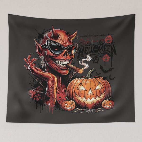 Item preview, Halloween She Devil Cigar Pumpkin Glasses designed and sold by Voodoo Store Paranormal Collections.