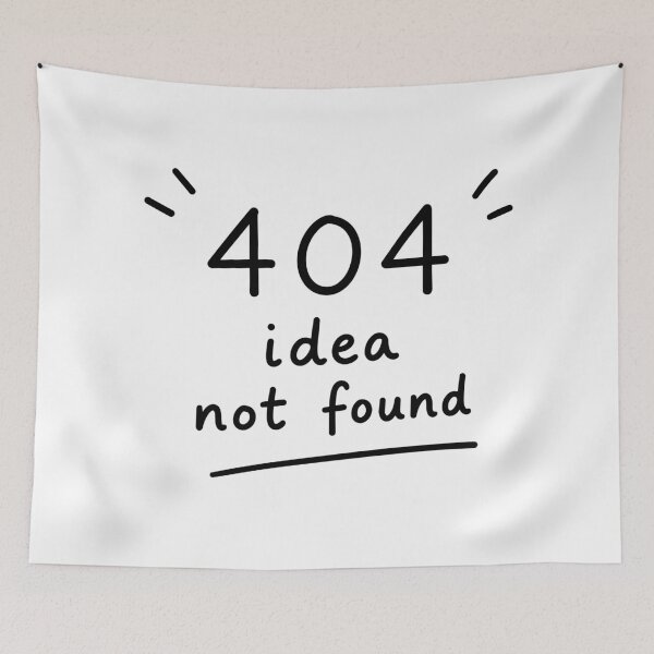 Item preview, 404 Idea Not Found Doodle designed and sold by Yael Weiss.