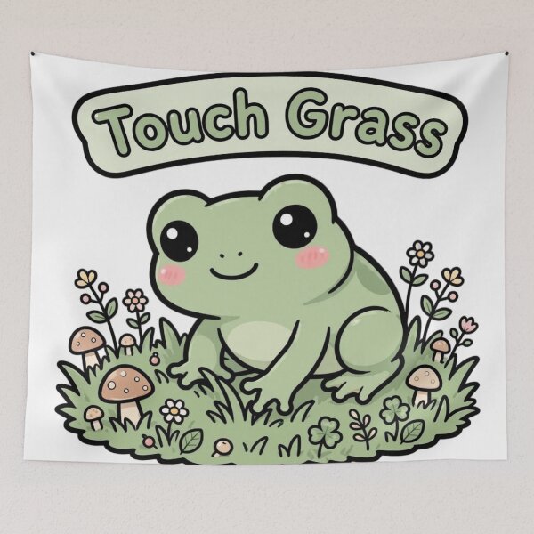 Item preview, Touch Grass Frog designed and sold by DkSpirit.