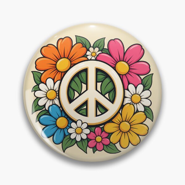 Item preview, Colorful Retro Flower Power Peace Symbol designed and sold by Infinitee8hirts.