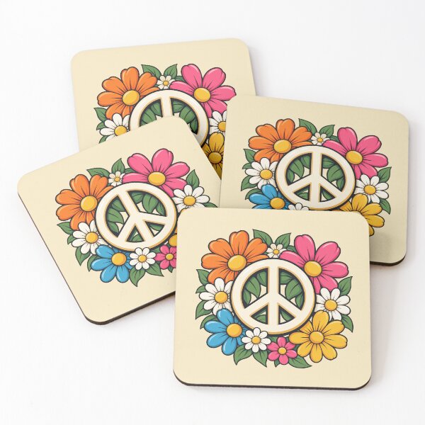 Item preview, Colorful Retro Flower Power Peace Symbol designed and sold by Infinitee8hirts.