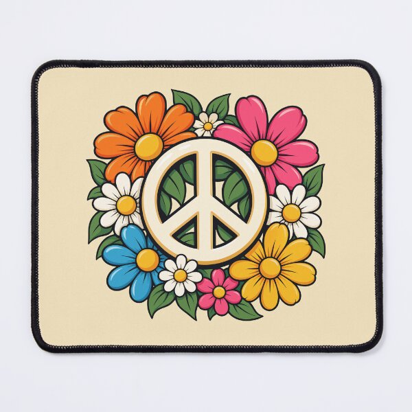 Item preview, Colorful Retro Flower Power Peace Symbol designed and sold by Infinitee8hirts.