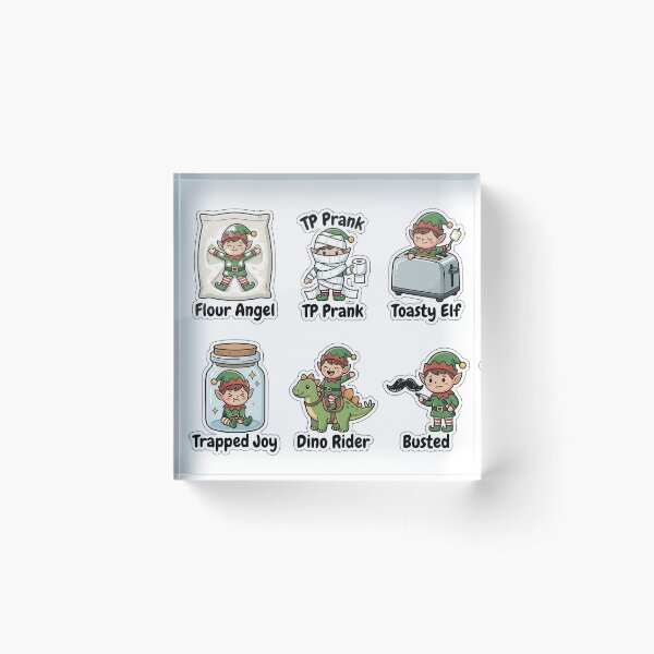 Item preview, Mischievous Holiday Elf Pranks Sticker Pack - Funny Elf Accidents Set designed and sold by SimpleP.