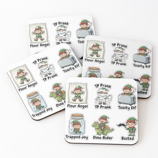 Item preview, Mischievous Holiday Elf Pranks Sticker Pack - Funny Elf Accidents Set designed and sold by SimpleP.