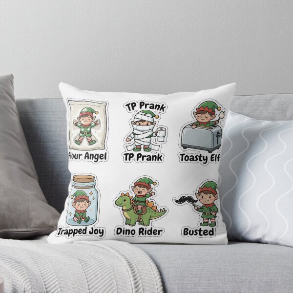 Item preview, Mischievous Holiday Elf Pranks Sticker Pack - Funny Elf Accidents Set designed and sold by SimpleP.