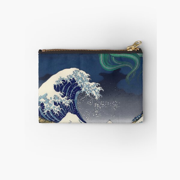 Item preview, Hokusai Great Wave Aurora — Kanagawa Night Sky Remix designed and sold by rapplatt.