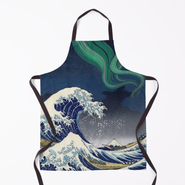 Item preview, Hokusai Great Wave Aurora — Kanagawa Night Sky Remix designed and sold by rapplatt.