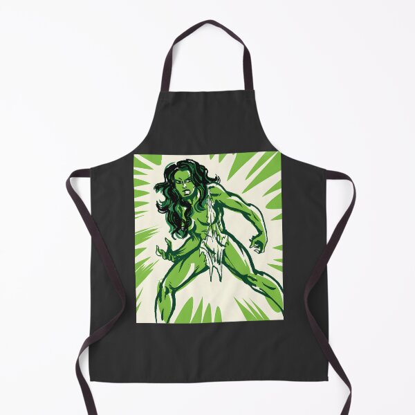 Item preview, Powerful Green Superhero Female Character Illustration designed and sold by wordonmyapparel.