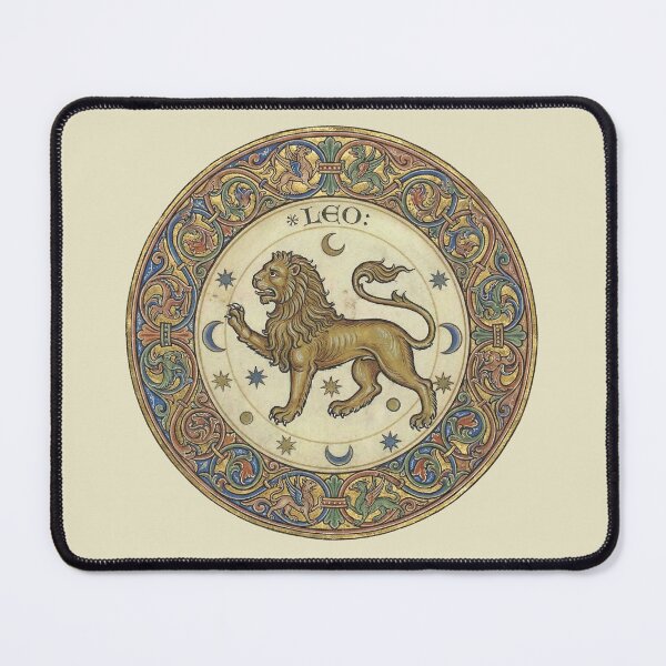 Item preview, The Royal Menace: Medieval Zodiac Leo Manuscript Art Print designed and sold by FreiherrPK.