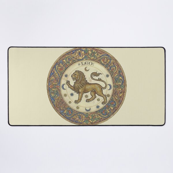 Item preview, The Royal Menace: Medieval Zodiac Leo Manuscript Art Print designed and sold by FreiherrPK.