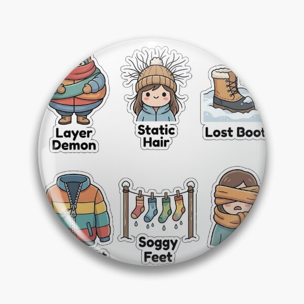 Item preview, Sarcastic Winter Fashion Mishaps Sticker Pack - Outfit Fails Collection designed and sold by SimpleP.