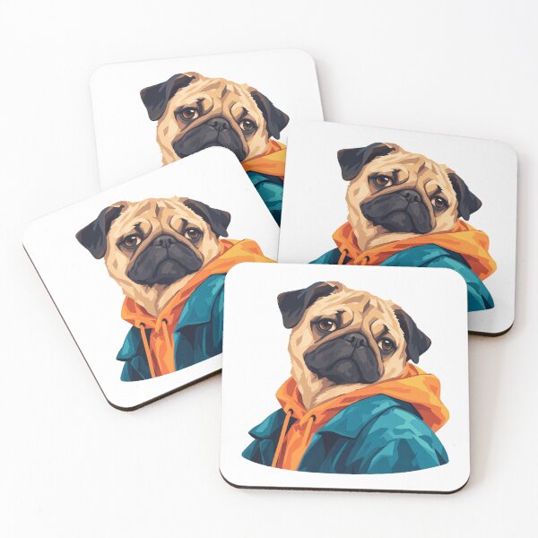 Item preview, Cool Pug in Colorful Streetwear designed and sold by ArtikaCreative.