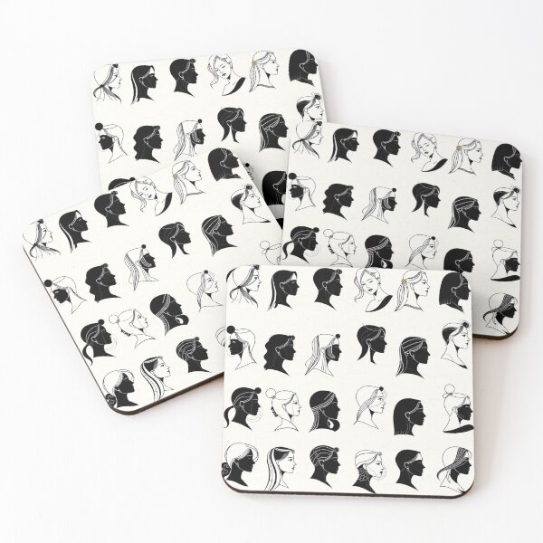 Item preview, Continuous Line Art Human Silhouette Profile Pattern designed and sold by IntelliMindDesigns.