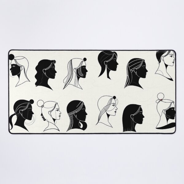 Item preview, Continuous Line Art Human Silhouette Profile Pattern designed and sold by IntelliMindDesigns.