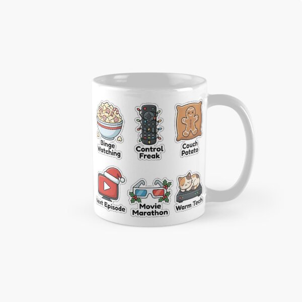 Item preview, Funny Christmas Movie Binge Sticker Pack - Holiday Marathon Puns designed and sold by SimpleP.