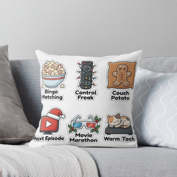 Item preview, Funny Christmas Movie Binge Sticker Pack - Holiday Marathon Puns designed and sold by SimpleP.